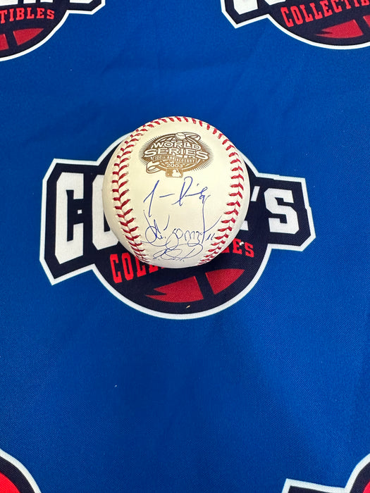 Luis Castillo, Alex Gonzalez, & Juan Pierre TRIPLE Autographed 2003 World Series Baseball (Beckett)