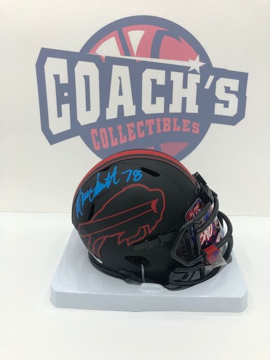 Bruce Smith Autographed Eclipse Alternate Mini Helmet with Custom Graphic Visor (JSA)