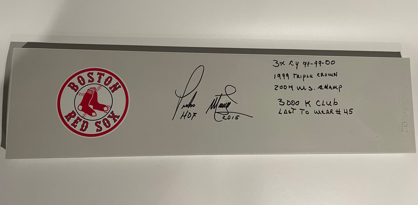Pedro Martinez Autographed Boston Red Sox Pitching Rubber w/ Mutli Inscriptions (JSA)