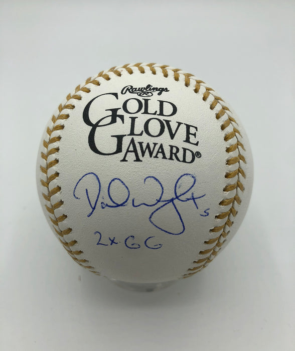David Wright Autographed Gold Glove Logo Baseball with 2x GG Inscr (JSA)