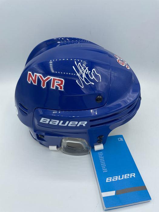 Mika Zibanejad Autographed NY Rangers Full Size Bauer Helmet Sz Med (JSA)