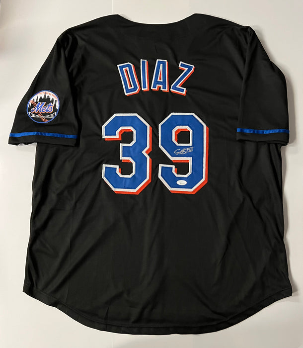 Edwin Diaz Autographed CUSTOM NY Mets Black Jersey (JSA)