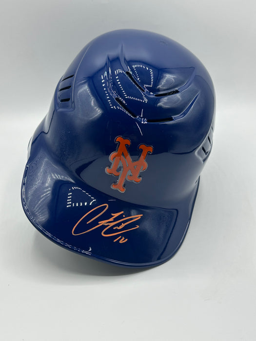 Francisco Lindor Autographed NY Mets Cool Flo AUTHENTIC Batting Helmet (Fanatics)