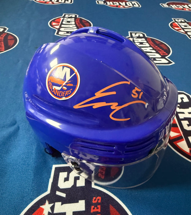 Emil Heineman Autographed NY Islanders Blue Mini Helmet (JSA)