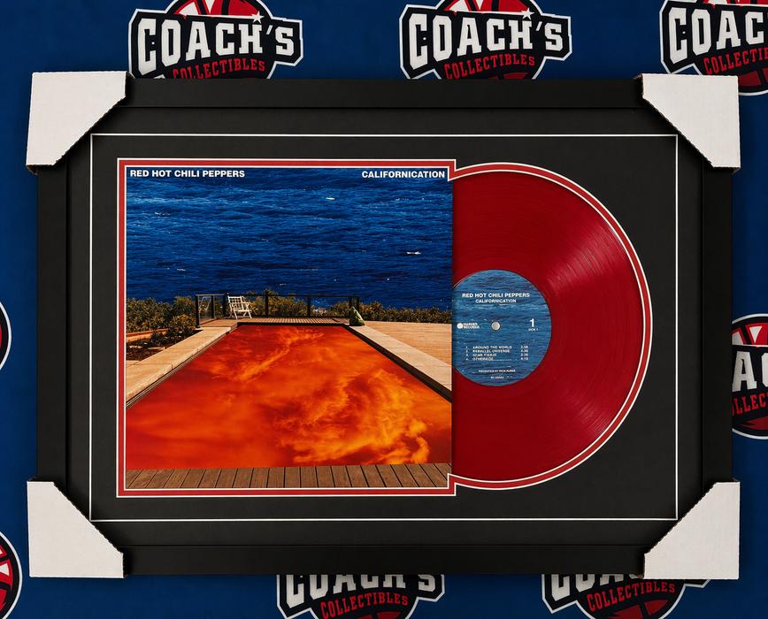 FRAMED UNSIGNED Red Hot Chili Peppers "Californication" Album Cover w/ Vinyl