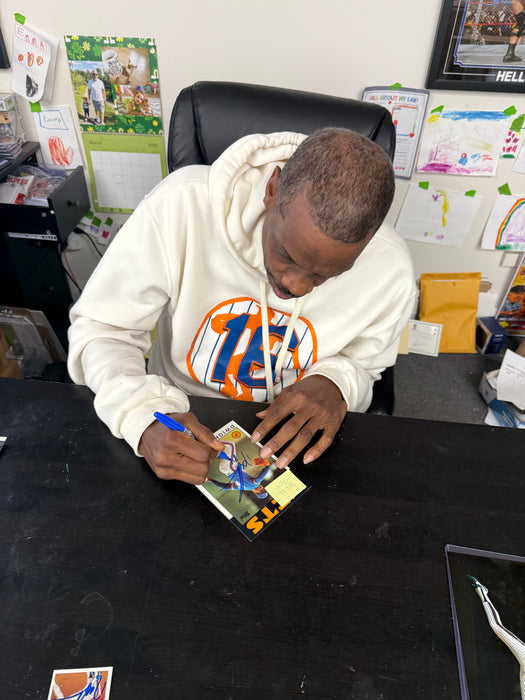 Dwight "Doc" Gooden Autographed 1986 JUMBO Topps 5x7 Card w/ 84 NL ROY (JSA)