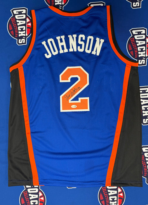 Larry Johnson Autographed NY Knicks CUSTOM Blue Jersey (JSA)