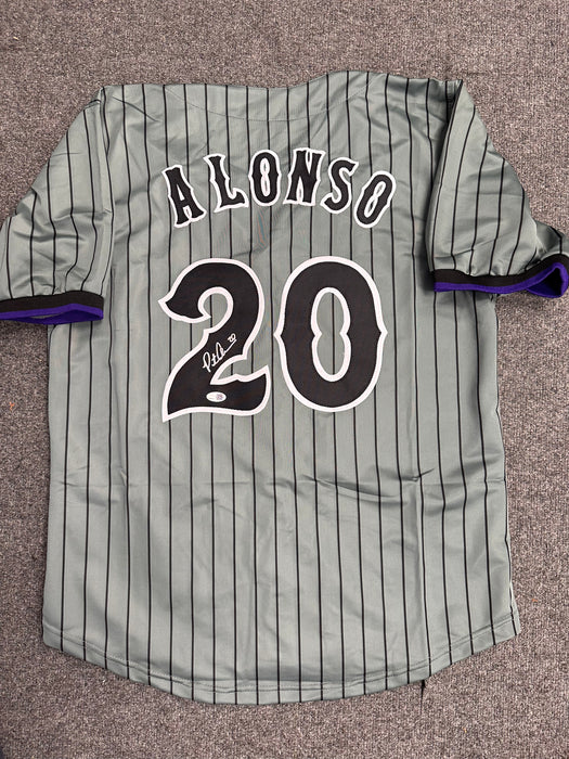 Pete Alonso CUSTOM NY Mets City Connect Alternate Jersey (JSA)