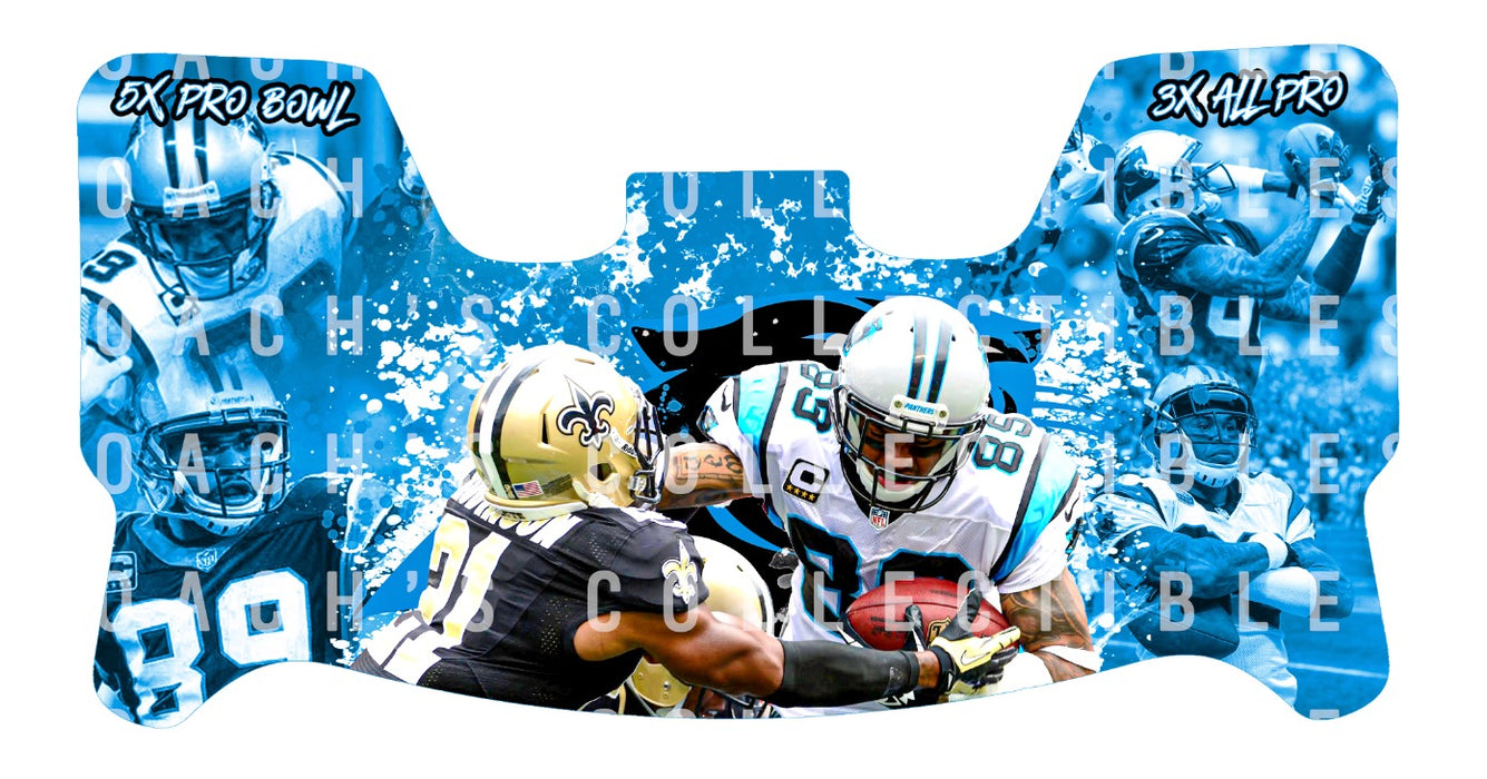 Steve Smith Custom Visor for Any Full Size Riddell Helmet (Universal Fit) 2