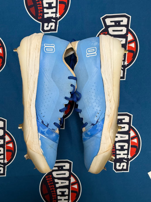 GAME USED Ronny Mauricio Autographed PAIR of Adidas Cleats w/ Game Used 2025 Inscription (JSA)