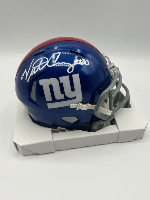 Victor Cruz Autographed NY Giants Speed Mini Helmet (Beckett)