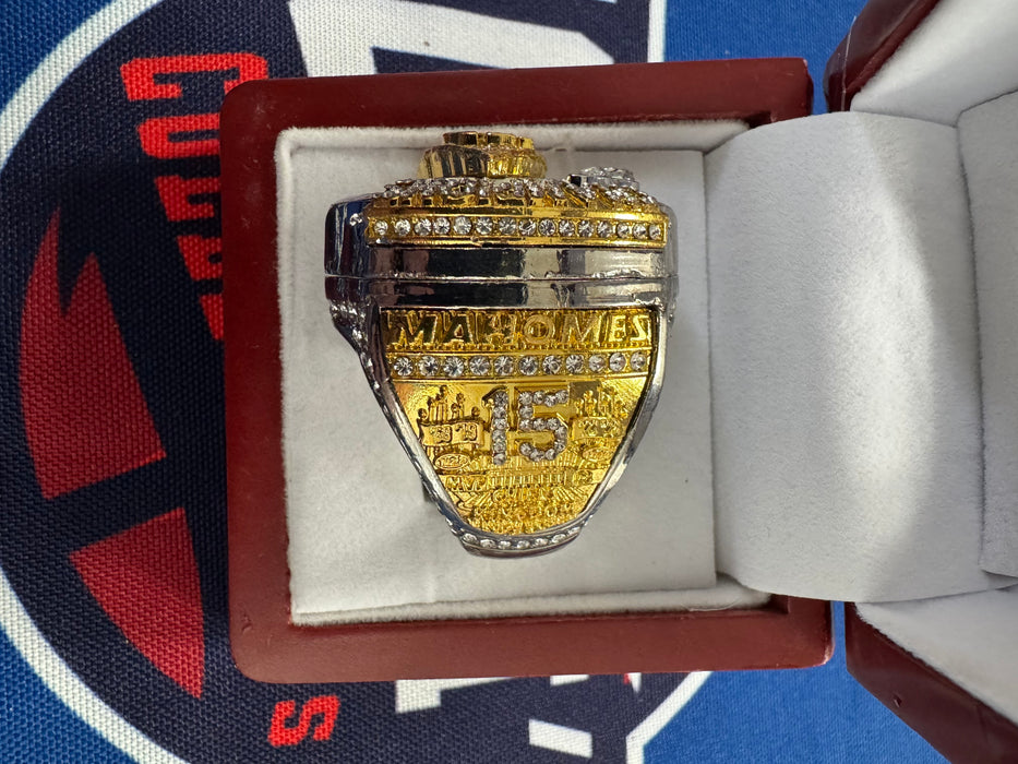 Patrick Mahomes Super Bowl LVIII Replica Ring with Display Box