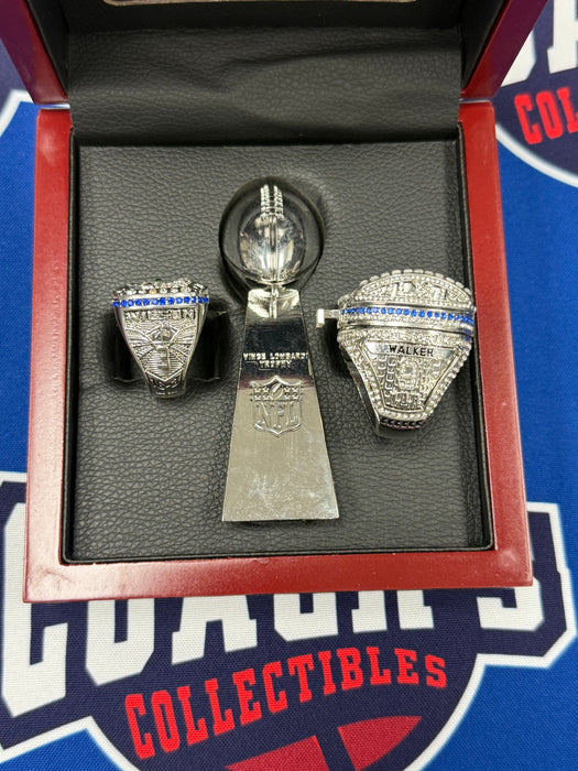 Seattle Seahawks 3pc Replica Super Bowl Ring & Trophy with Display Box