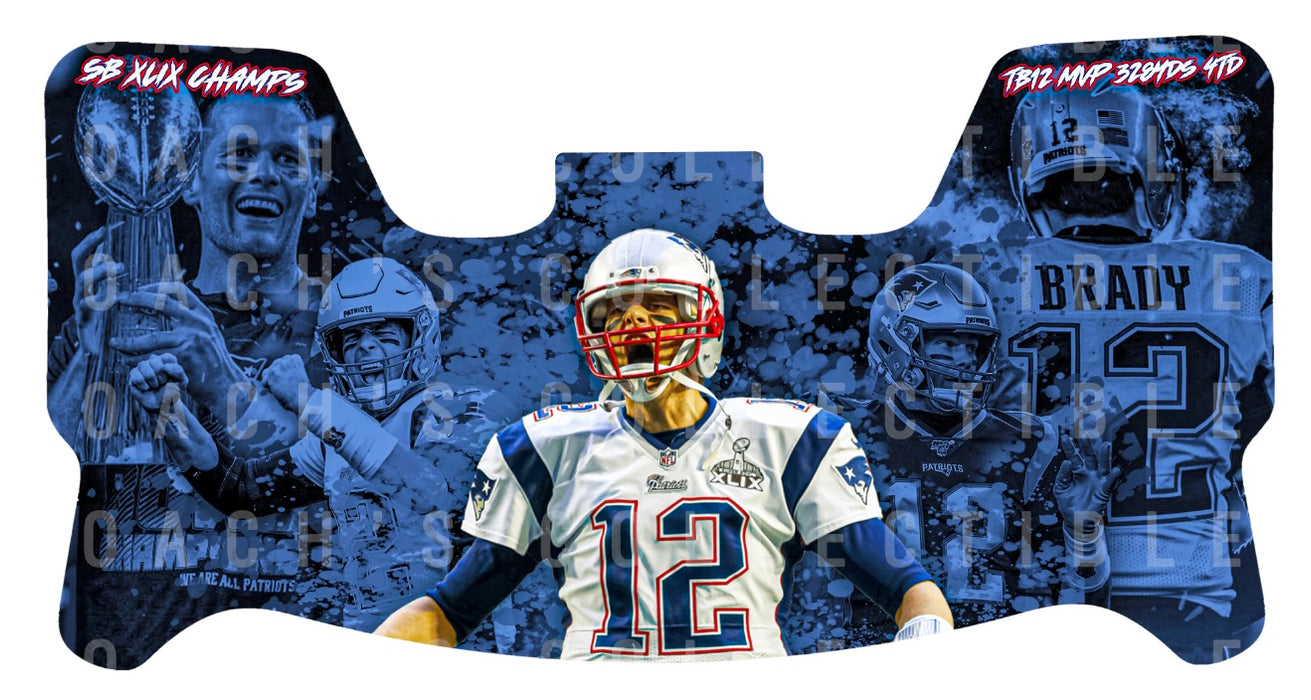 Tom Brady Custom Visor for Any Full Size Riddell Helmet (Universal Fit)