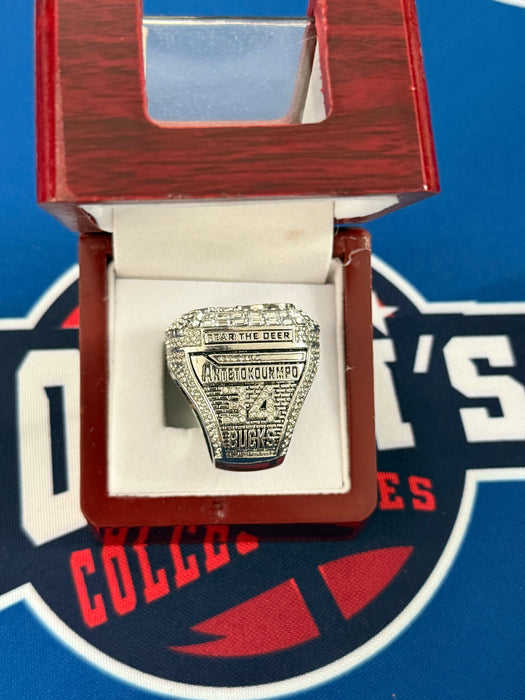 Milwaukee Bucks 2021 NBA Championship Ring with Display Box