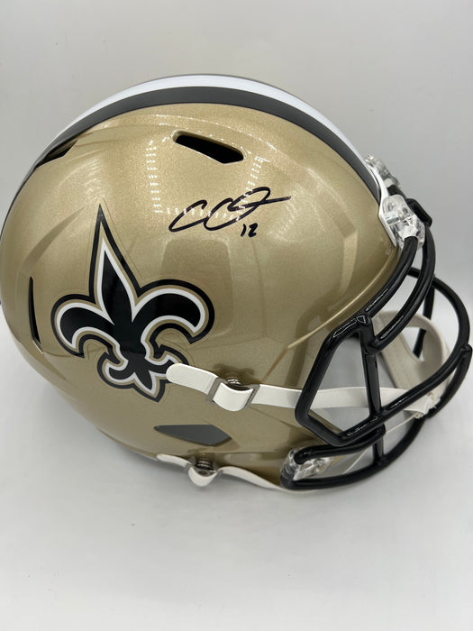 Chris Olave Autographed New Orleans Saints Full Size Speed Replica Helmet (Beckett)