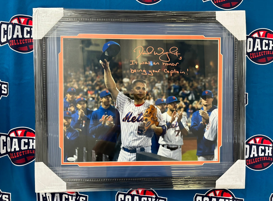 FRAMED David Wright Autographed 16x20 Final Game Crowd Salute Photo with Inscription (JSA)