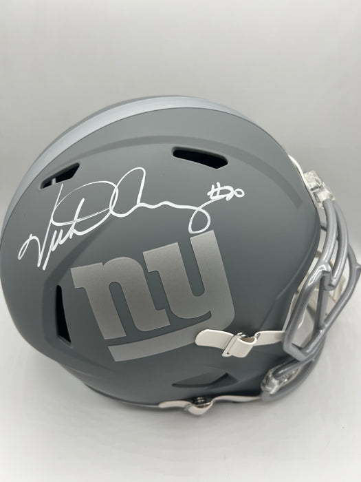 Victor Cruz Autographed NY Giants Full Size SLATE Speed Replica Helmet (Beckett)