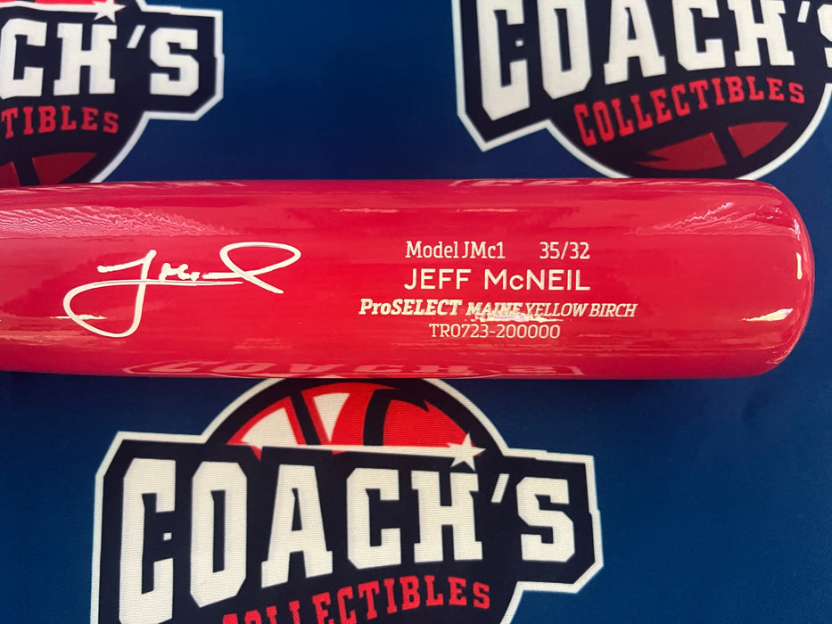 Jeff McNeil Autographed Mother’s Day Dove Tail Game Model Bat (Fanatics)