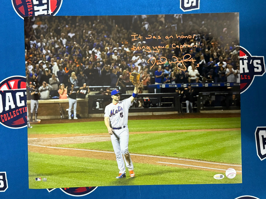 David Wright Autographed 16x20 Final Game Walk Off Photo with Inscription (JSA)