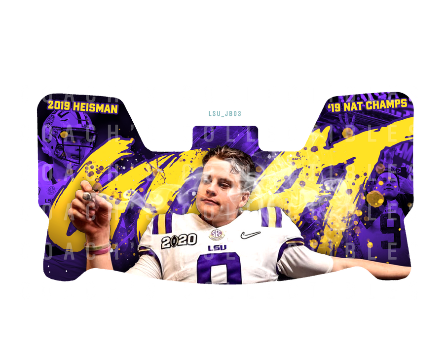 Joe Burrow LSU Custom Visor for Any Full Size Riddell Helmet (Universal Fit)