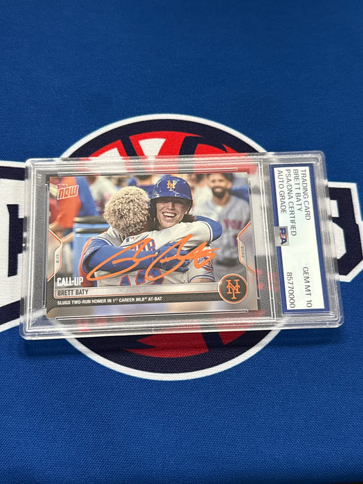 Brett Baty Autographed 2022 Topps NOW Rookie Card #729 (GTP)