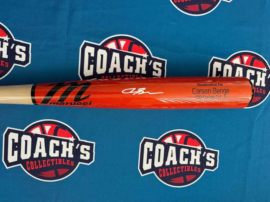Carson Benge Autographed Marucci Game Model Bat (JSA)