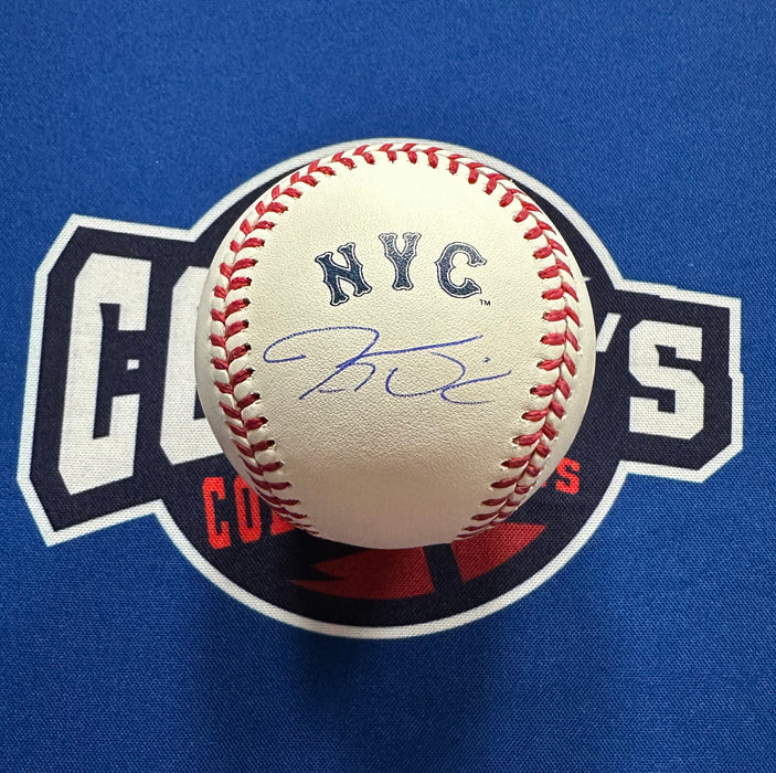 Jesse Winker Autographed City Connect OML Baseball (Beckett)