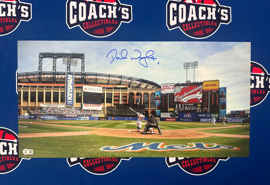 David Wright Autographed Panoramic Final Shea Season 24x12 Photo (Beckett)