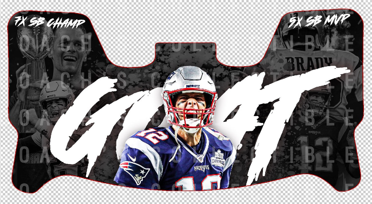 Tom Brady Custom Visor for Any Full Size Riddell Helmet (Universal Fit)