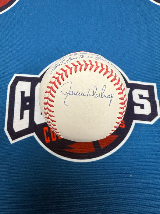 Keith Hernandez, Gary Cohen & Ron Darling Autographed OML Baseball w/ Inscription (Beckett)