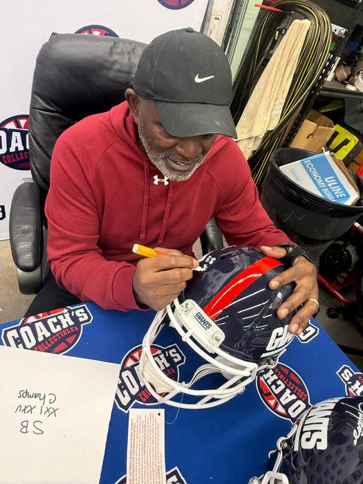 Lawrence Taylor Autographed NY Giants Full Size Retro Spd Authentic Helmet w/ SB Champs Inscription (JSA)