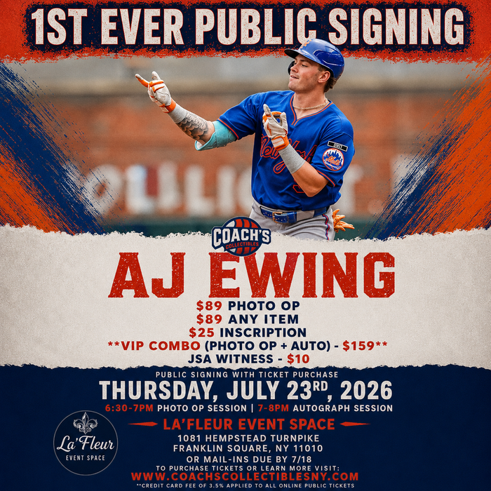 (1)  PUBLIC A.J. Ewing ANY ITEM Autograph (7-23-26) (7pm)