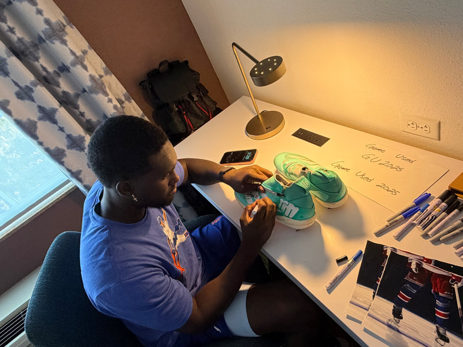 GAME USED Ronny Mauricio Autographed PAIR of Adidas Cleats w/ Game Used 2025 Inscription (JSA)