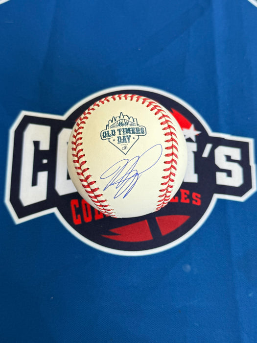 Mike Piazza Autographed Mets Old Timers Day Logo Baseball (Fanatics)