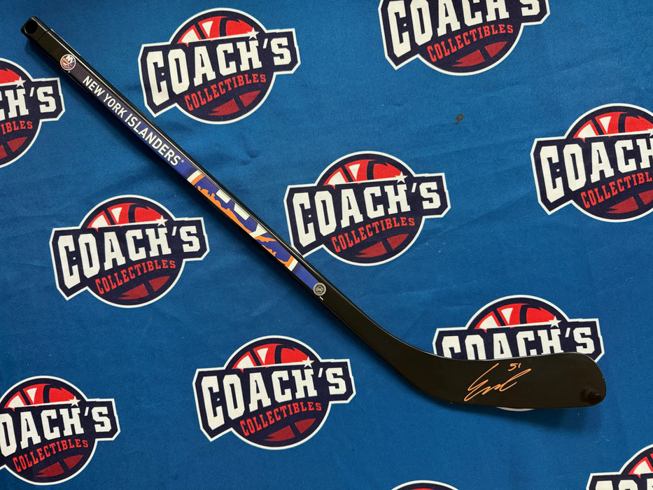 Emil Heineman Autographed NY Islanders Mini Hockey Stick (JSA)
