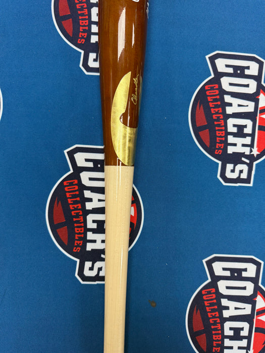 Ronny Mauricio Autographed GAME USED Bat from 2025 Season w/ Inscr (JSA)