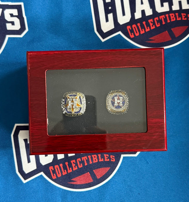 Houston Astros 2pc World Series Replica Ring Set w/ Display Box