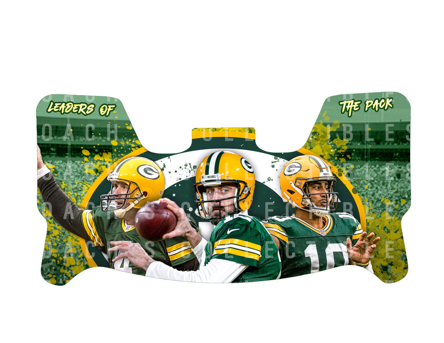 customized visors football helmets Aaron Rodgers, Brett Favre & Jordan Love Custom Visor for Any Full Siz — Coach's Collectibles