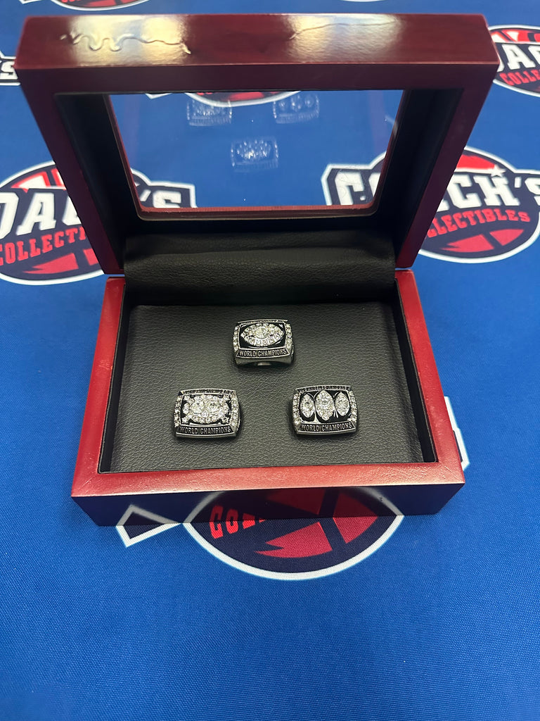 Oakland/LA Raiders 3pc Replica Super Bowl Championship Ring Set