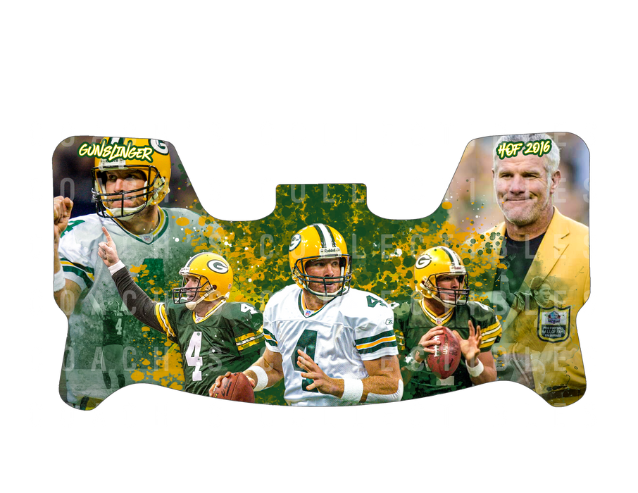 Brett Favre Custom Visor for Any Full Size Riddell Helmet (Universal Fit)