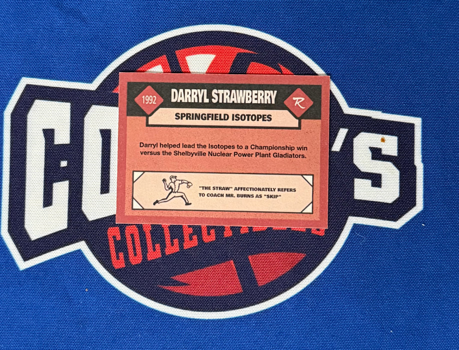 Darryl Strawberry Autographed Custom Simpsons Trading Card (GTP)