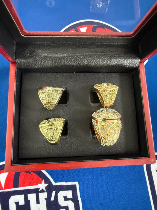 Atlanta Braves 4pc Replica World Series Ring Set w/ Display Box