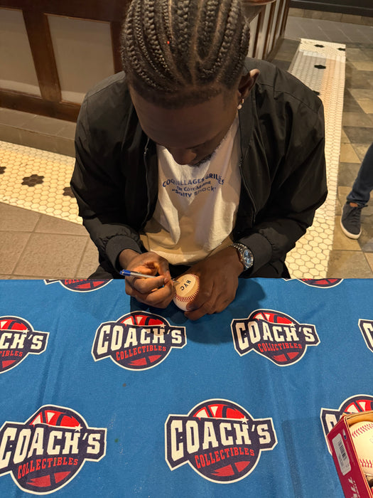 Ronny Mauricio Autographed City Connect OML Baseball (JSA)