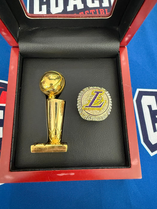 Los Angeles Lakers 2pc 2020 Replica NBA Championship Ring & Trophy Set with Display Box