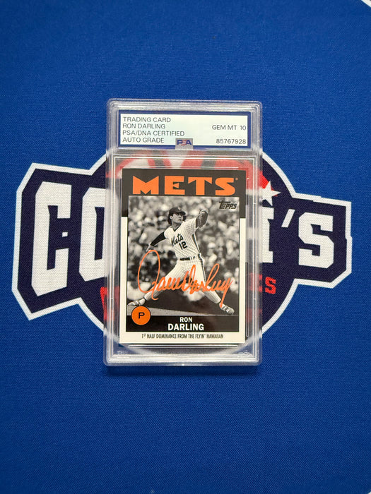 Ron Darling Autographed 2021 Topps Once Upon a Time in Queens Special Set Card (PSA SLAB)