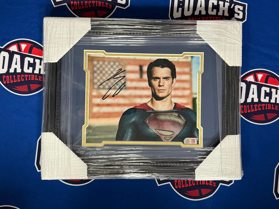 FRAMED Henry Cavill Autographed 8x10 Superman Photo (SWAU)