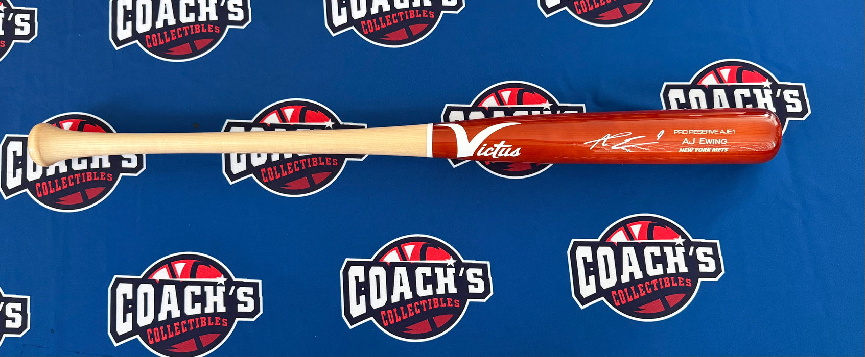 AJ Ewing Autographed Victus Game Model Bat (Beckett)