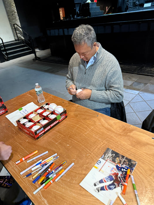 Keith Hernandez, Gary Cohen & Ron Darling Autographed OML Baseball w/ Multi Inscription (Beckett)