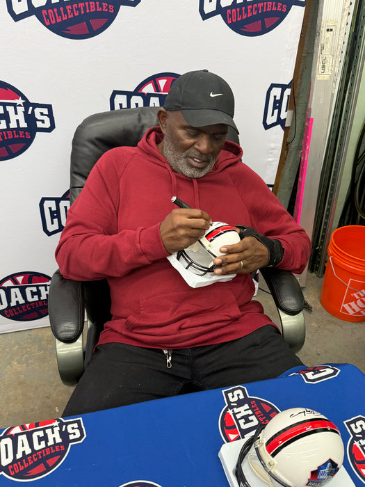 Lawrence Taylor Autographed Retro vsr4 Hall of Fame Logo Mini Helmet w/ HOF 99 (JSA)